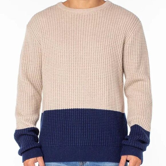 Sanctuary Men's Colorblocked Waffle-Knit Sweater - Picture 1 of 1